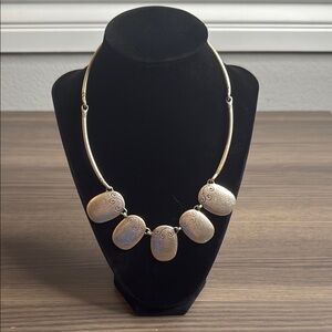 Brighton Natural Elements Brushed Silver Oval Pendants Necklace